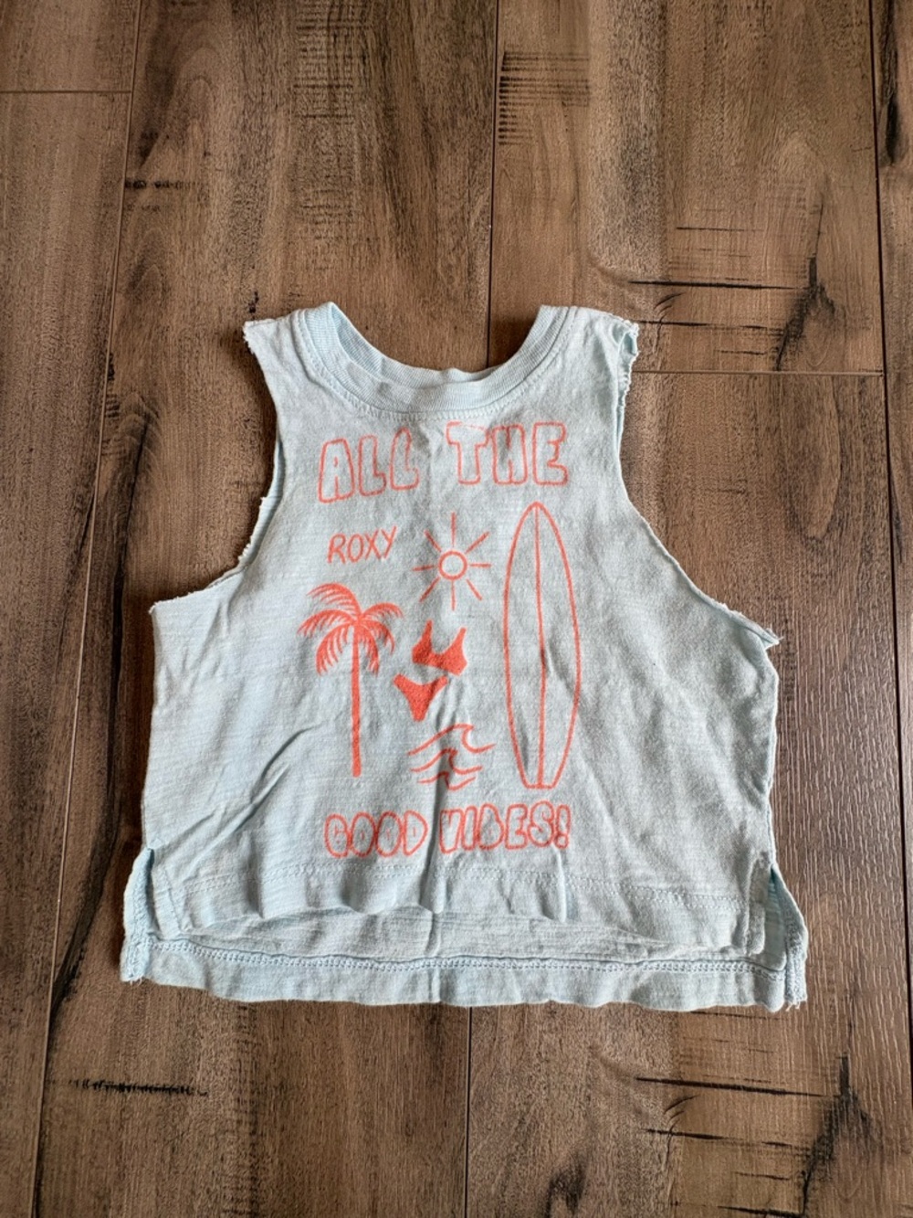 Roxy Light Blue Tee with Coral